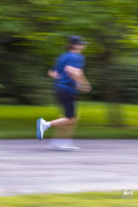 Panning, filé sur un coureur.