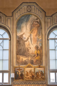 Fresque historique d'Ozias Leduc sur les murs de l'église Notre-Dame-de-la-Présentation à Shawinigan-Sud.
