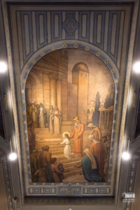 Fresque historique d'Ozias Leduc sur les murs de l'église Notre-Dame-de-la-Présentation à Shawinigan-Sud.